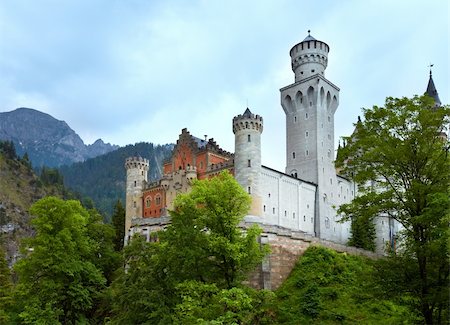 schwangau - Historic medieval Neuschwanstein Castle in Bavaria (Germany) Stock Photo - Budget Royalty-Free & Subscription, Code: 400-05737738