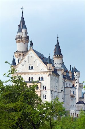 schwangau - Historic medieval Neuschwanstein Castle in Bavaria (Germany) Stock Photo - Budget Royalty-Free & Subscription, Code: 400-05737740