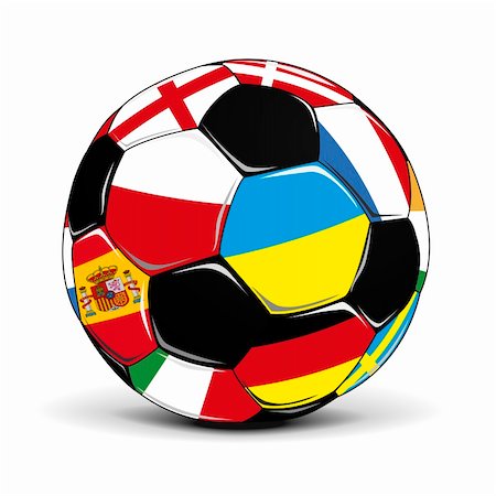 illustration of a soccer ball with flags, eps 8 vector Stock Photo - Budget Royalty-Free & Subscription, Code: 400-05738149