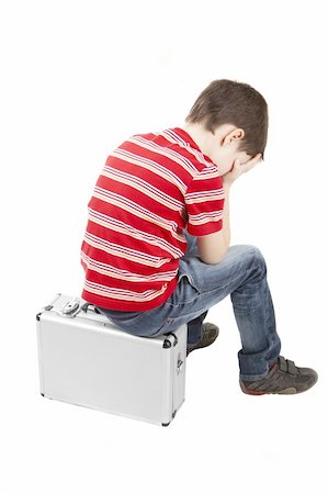simsearch:400-05064616,k - Image of  a crying boy on a white Photographie de stock - Aubaine LD & Abonnement, Code: 400-05738204