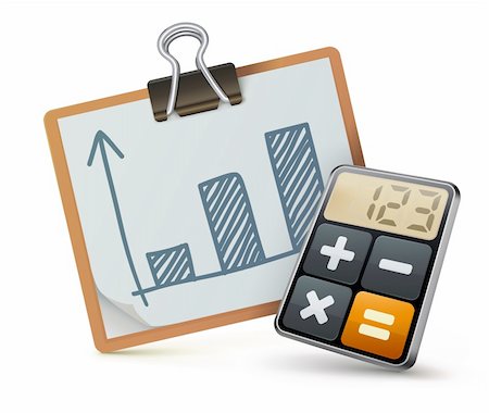 simsearch:400-08408451,k - Vector illustration of business concept with calculator icon and finance graph Stock Photo - Budget Royalty-Free & Subscription, Code: 400-05738245