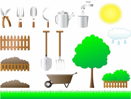 simsearch:400-05297250,k - colorful set of tools for house and garden equipment Stock Photo - Budget Royalty-Free & Subscription, Code: 400-05738354