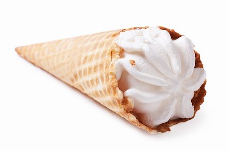 simsearch:400-05718903,k - Ice-cream in a cone isolated over white background Stock Photo - Budget Royalty-Free & Subscription, Code: 400-05738793