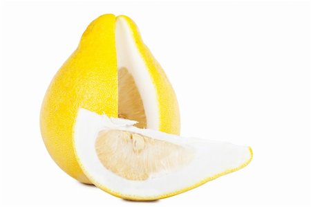 simsearch:400-05367726,k - A yellow sliced pomelo over white background Stock Photo - Budget Royalty-Free & Subscription, Code: 400-05738802