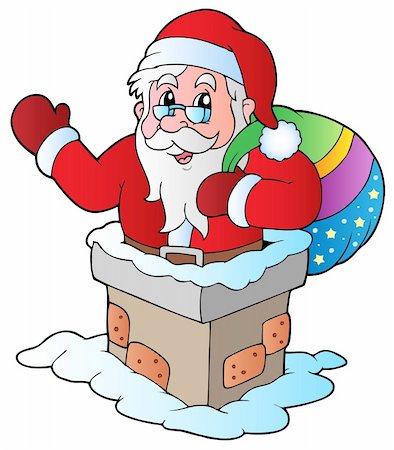 Christmas Santa Claus 5 - vector illustration. Stock Photo - Budget Royalty-Free & Subscription, Code: 400-05739194