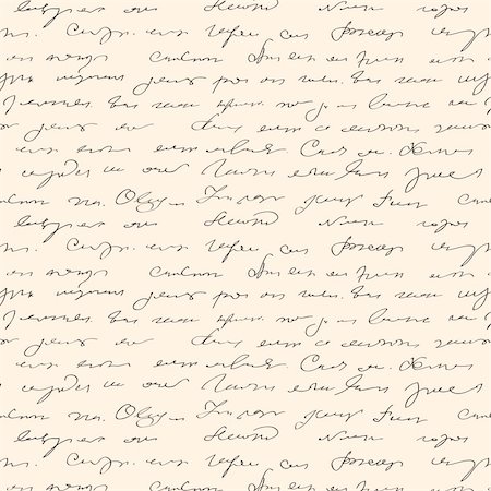 Seamless abstract handwritten text pattern Stock Photo - Budget Royalty-Free & Subscription, Code: 400-05739472