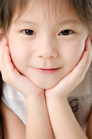 Close-up shot of a young Asian girl with smile on her face. Stock Photo - Budget Royalty-Free & Subscription, Code: 400-05739745