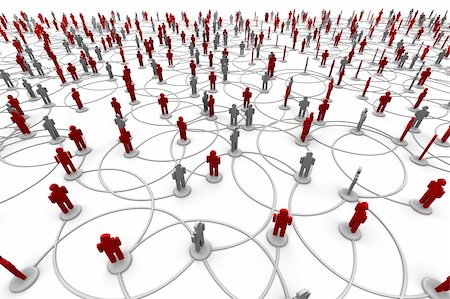 simsearch:400-05744172,k - High resolution 3D illustration of people linked to a network. Stock Photo - Budget Royalty-Free & Subscription, Code: 400-05730347