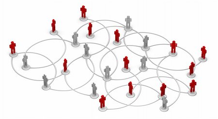 High resolution 3D illustration of people linked to a network. Stock Photo - Budget Royalty-Free & Subscription, Code: 400-05730354