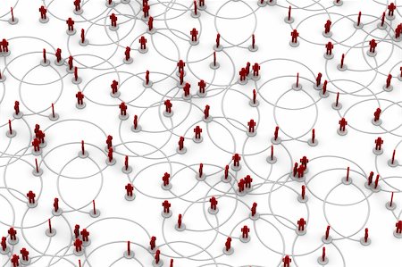 simsearch:400-05744172,k - High resolution 3D illustration of people linked to a network. Stock Photo - Budget Royalty-Free & Subscription, Code: 400-05730350