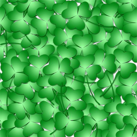 simsearch:400-05731405,k - St Patricks Day Shamrock Leaves Seamless Tile Background Illustration Stock Photo - Budget Royalty-Free & Subscription, Code: 400-05731405