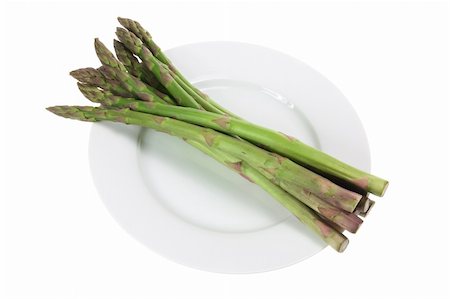Asparagus on White Background Stock Photo - Budget Royalty-Free & Subscription, Code: 400-05731430