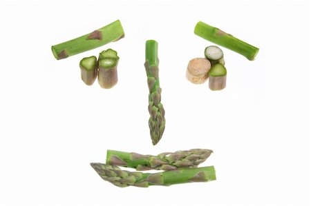 simsearch:400-05744489,k - Asparagus Face on White Background Stock Photo - Budget Royalty-Free & Subscription, Code: 400-05731432