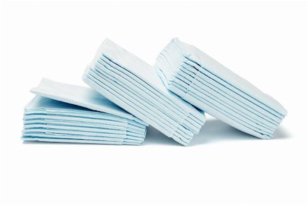 simsearch:400-05370670,k - Stacks of blue folded facial tissue papers on white background Stock Photo - Budget Royalty-Free & Subscription, Code: 400-05731531