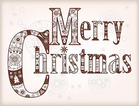 simsearch:400-05693036,k - Merry Christmas festive decorative graphic title. Stock Photo - Budget Royalty-Free & Subscription, Code: 400-05732148