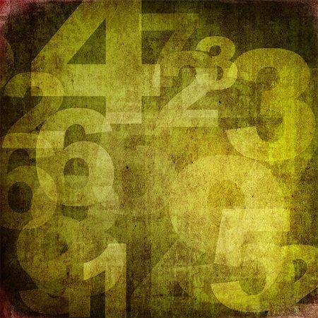 retro style numbers-background in grunge style Stock Photo - Budget Royalty-Free & Subscription, Code: 400-05732825