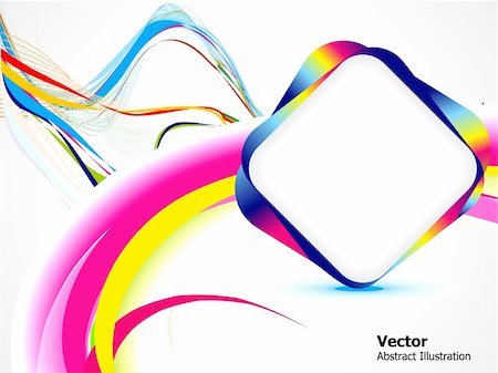 abstract colorful background with wave vector illustration Stock Photo - Budget Royalty-Free & Subscription, Code: 400-05733487