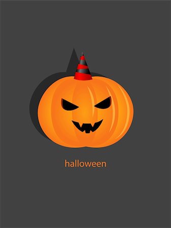 evil faces for emotions - Vector halloween picture with pumpkin Stock Photo - Budget Royalty-Free & Subscription, Code: 400-05733539