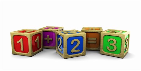 simsearch:600-02346205,k - 3d illustration of wooden blocks with numbers Stock Photo - Budget Royalty-Free & Subscription, Code: 400-05733758