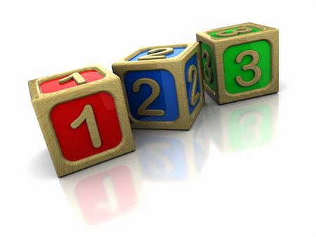 simsearch:600-02346205,k - 3d illustration of wooden blocks with numbers Stock Photo - Budget Royalty-Free & Subscription, Code: 400-05733760