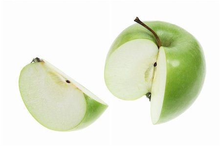 Granny Smith Apple on White Background Stock Photo - Budget Royalty-Free & Subscription, Code: 400-05744443