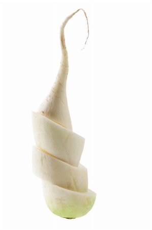 simsearch:400-05367726,k - Slices of White Radish on White Background Stock Photo - Budget Royalty-Free & Subscription, Code: 400-05744458
