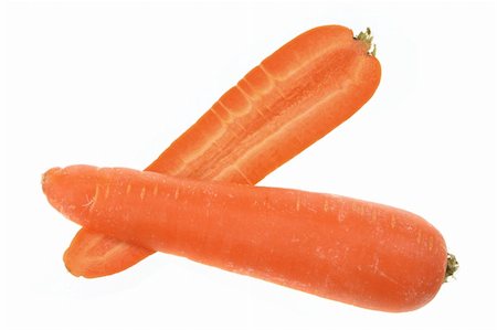 simsearch:400-05744489,k - Halves of Carrot on White Background Stock Photo - Budget Royalty-Free & Subscription, Code: 400-05744478