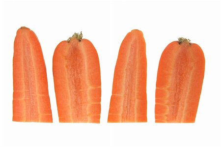 simsearch:400-05744489,k - Slices of Carrot on White Background Stock Photo - Budget Royalty-Free & Subscription, Code: 400-05744481