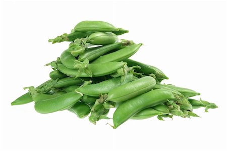 simsearch:400-05744520,k - Sugar Snap Peas on White Background Stock Photo - Budget Royalty-Free & Subscription, Code: 400-05744494