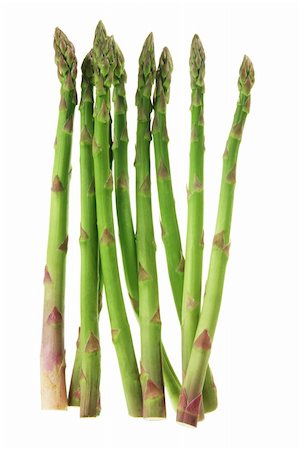 Stems of Asparagus on White Background Stock Photo - Budget Royalty-Free & Subscription, Code: 400-05744490