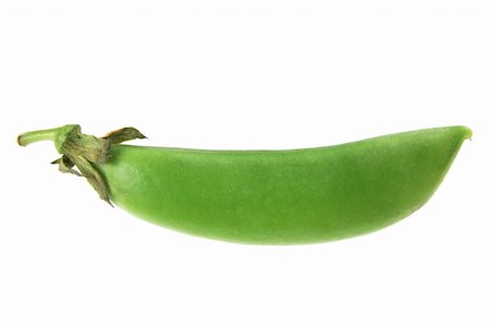 Sugar Snap Pea on White Background Stock Photo - Budget Royalty-Free & Subscription, Code: 400-05744513