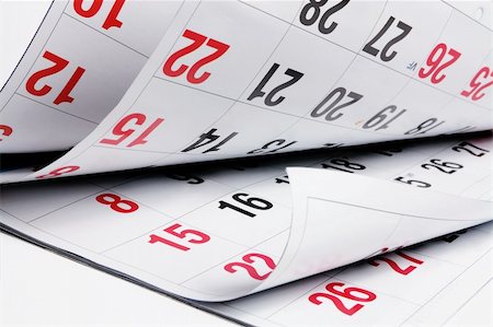 Close Up of Calendar Pages Stock Photo - Budget Royalty-Free & Subscription, Code: 400-05744528