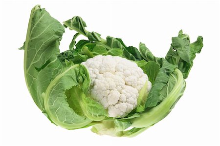 simsearch:400-05744520,k - Cauliflower on Isolated White Background Stock Photo - Budget Royalty-Free & Subscription, Code: 400-05744522