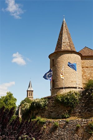 simsearch:400-07771401,k - The Church and Castle in Medieval French City Florac Photographie de stock - Aubaine LD & Abonnement, Code: 400-05745109