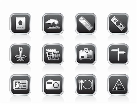 simsearch:400-07114343,k - Simple Travel and trip Icons- Vector Icon Set Stock Photo - Budget Royalty-Free & Subscription, Code: 400-05745609