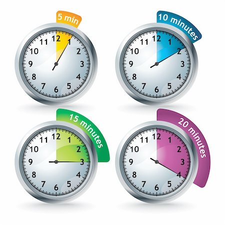 stop watch - set of timers - vector illustration Stock Photo - Budget Royalty-Free & Subscription, Code: 400-05747183