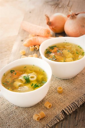 simsearch:400-06079651,k - Vegetable soup with pasta and garnish Stock Photo - Budget Royalty-Free & Subscription, Code: 400-05748570