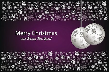 Vector christmas decoration background with snow flakes Stock Photo - Budget Royalty-Free & Subscription, Code: 400-05749013