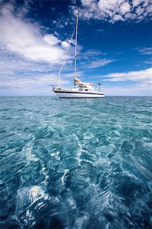 sports and sailing - Yacht in beautiful tropical waters Stock Photo - Budget Royalty-Free & Subscription, Code: 400-05749319