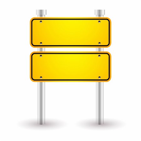 yellow blank road sign Stock Photo - Budget Royalty-Free & Subscription, Code: 400-05749865