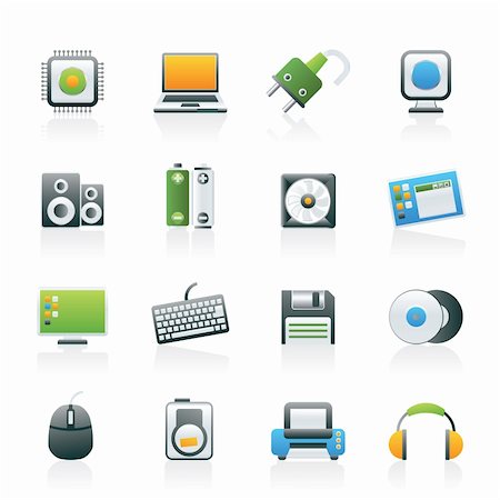 stoyanh (artist) - Computer Items and Accessories icons - vector icon set Stock Photo - Budget Royalty-Free & Subscription, Code: 400-05740888