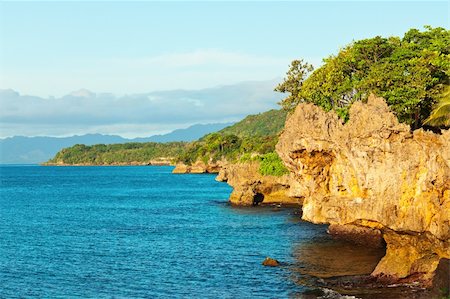 simsearch:400-05741371,k - Beautiful seascape. Stone on the foreground. Philippines Stock Photo - Budget Royalty-Free & Subscription, Code: 400-05741373