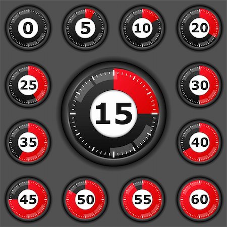 stop watch - Set of vector timers Stock Photo - Budget Royalty-Free & Subscription, Code: 400-05741429