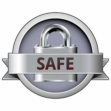Safe vector button on stainless steel lock background Foto de stock - Super Valor sin royalties y Suscripción, Código: 400-05742387