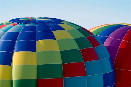 simsearch:400-06642893,k - Top sections of colorful hot-air balloons inflating or ascending Foto de stock - Super Valor sin royalties y Suscripción, Código: 400-05742480