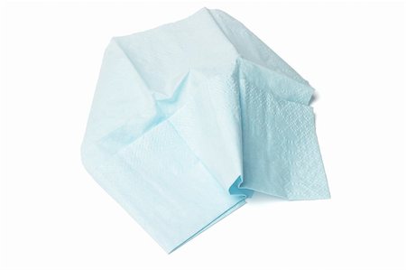 simsearch:400-05370670,k - Blue tissue paper lying on white background Stock Photo - Budget Royalty-Free & Subscription, Code: 400-05742676