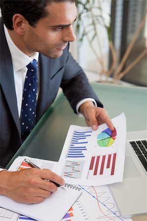 simsearch:400-05748170,k - Portrait of a sales person studying statistics in an office Stock Photo - Budget Royalty-Free & Subscription, Code: 400-05742757