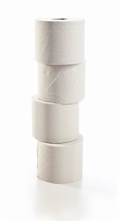 simsearch:400-05303863,k - Rolls of toilet paper arranged on white background Stock Photo - Budget Royalty-Free & Subscription, Code: 400-05742840