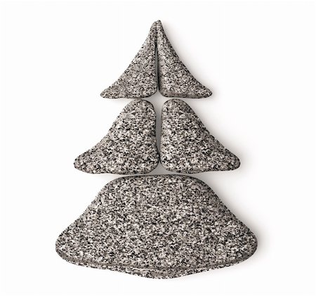 simsearch:400-05373814,k - 3d chrismas tree made of granite spa stones Stock Photo - Budget Royalty-Free & Subscription, Code: 400-05743011