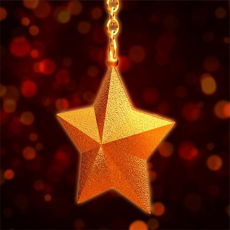 simsearch:400-05006261,k - 3d golden star with chains over red background Stock Photo - Budget Royalty-Free & Subscription, Code: 400-05743335